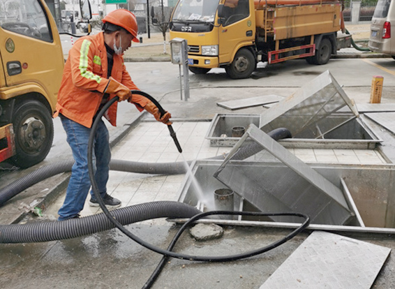 通海口镇隔油池清理